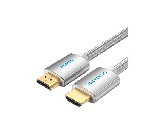 Кабель мультимедийный HDMI to HDMI 2.0m V2.0 4K 60Hz Silver Metal Type Vention (AABIH)