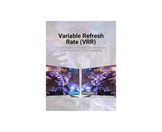 Кабель мультимедийный HDMI to HDMI 2.0m V2.1 8K 60Hz Silver Metal Type Vention (ALCIH), изображение 7 Кабель мультимедийный HDMI to HDMI 2.0m V2.1 8K 60Hz Silver Metal Type Vention (ALCIH), изображение 7