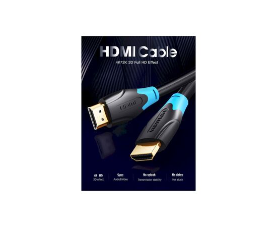 Кабель мультимедійний HDMI to HDMI 5.0m V2.0 4K 60Hz PVC Vention (AACBJ), зображення 3 Кабель мультимедійний HDMI to HDMI 5.0m V2.0 4K 60Hz PVC Vention (AACBJ), зображення 3