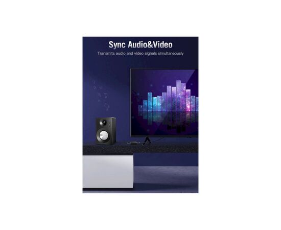 Кабель мультимедийный HDMI to HDMI 8.0m V2.0 4K 60Hz PVC Vention (AACBK), изображение 5 Кабель мультимедийный HDMI to HDMI 8.0m V2.0 4K 60Hz PVC Vention (AACBK), изображение 5