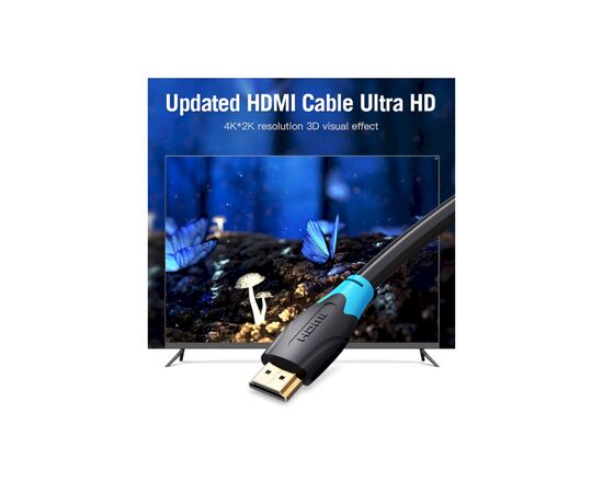 Кабель мультимедийный HDMI to HDMI 2.0m V2.0 4K 30Hz PVC Vention (AACBH), изображение 4 Кабель мультимедийный HDMI to HDMI 2.0m V2.0 4K 30Hz PVC Vention (AACBH), изображение 4