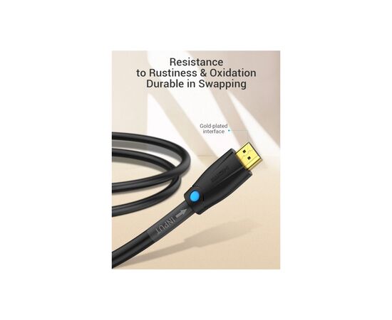 Кабель мультимедийный HDMI to HDMI 20.0m V2.0 Engineering 4K 18Gbps HD 7.1 PVC Black Vention (AAMBQ), изображение 4 Кабель мультимедийный HDMI to HDMI 20.0m V2.0 Engineering 4K 18Gbps HD 7.1 PVC Black Vention (AAMBQ), изображение 4