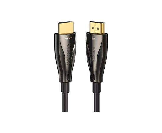 Кабель мультимедийный HDMI to HDMI 20.0m V2.0 Optical 4K 60Hz 18Gbps Dolby 7.1 PVC Black Zinc Alloy Vention (ALABQ), изображение 2 Кабель мультимедийный HDMI to HDMI 20.0m V2.0 Optical 4K 60Hz 18Gbps Dolby 7.1 PVC Black Zinc Alloy Vention (ALABQ), изображение 2