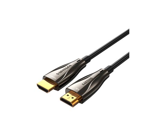 Кабель мультимедийный HDMI to HDMI 20.0m V2.0 Optical 4K 60Hz 18Gbps Dolby 7.1 PVC Black Zinc Alloy Vention (ALABQ)