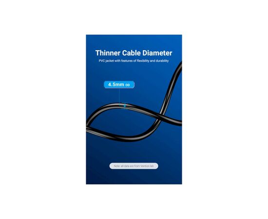 Кабель мультимедийный HDMI to HDMI 50.0m V2.0 Optical 4K 60Hz 18Gbps Dolby 7.1 PVC Black Zinc Alloy Vention (ALABX), изображение 11 Кабель мультимедийный HDMI to HDMI 50.0m V2.0 Optical 4K 60Hz 18Gbps Dolby 7.1 PVC Black Zinc Alloy Vention (ALABX), изображение 11