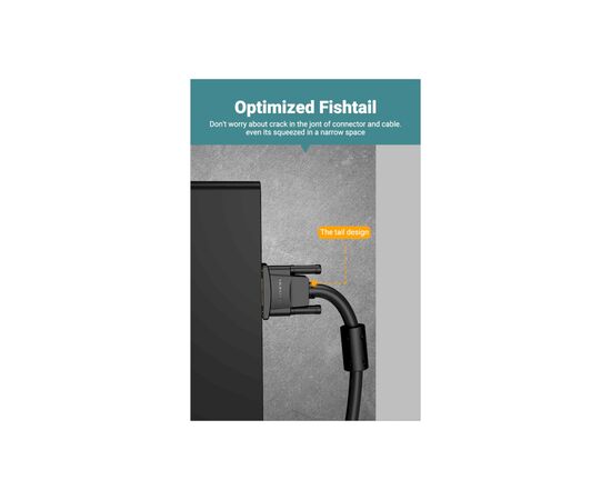 Кабель мультимедийный VGA 15M-15M 3.0m ferrite Vention (DAEBI), изображение 11 Кабель мультимедийный VGA 15M-15M 3.0m ferrite Vention (DAEBI), изображение 11