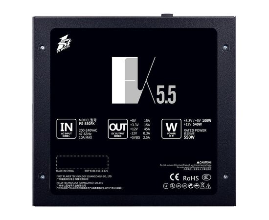 Блок питания 1stPlayer 550W (PS-550FK), изображение 7 Блок питания 1stPlayer 550W (PS-550FK), изображение 7