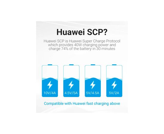 Дата кабель USB 2.0 AM to Type-C 0.5m 5.0A (25W) PVC black Vention (CORBD), изображение 6 Дата кабель USB 2.0 AM to Type-C 0.5m 5.0A (25W) PVC black Vention (CORBD), изображение 6