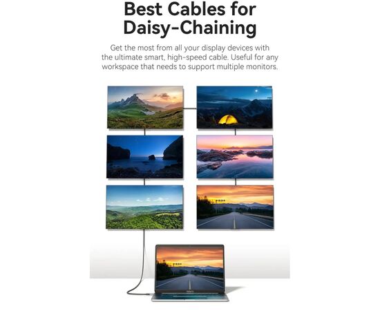 Дата кабель USB-C to USB-C 1.0m USB4.0 240W (50V/5A) 8K60Hz Thunderbolt 4 Gray Aluminum Alloy Vention (TAVHF), изображение 10 Дата кабель USB-C to USB-C 1.0m USB4.0 240W (50V/5A) 8K60Hz Thunderbolt 4 Gray Aluminum Alloy Vention (TAVHF), изображение 10