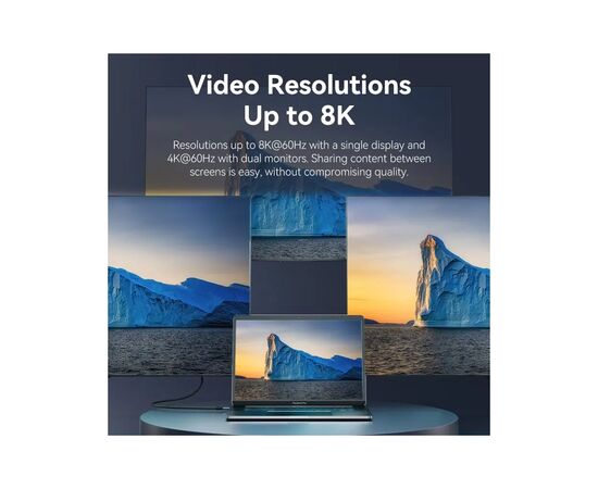 Дата кабель USB-C to USB-C 1.0m USB4.0 240W (50V/5A) 8K60Hz Thunderbolt 4 Gray Aluminum Alloy Vention (TAVHF), изображение 12 Дата кабель USB-C to USB-C 1.0m USB4.0 240W (50V/5A) 8K60Hz Thunderbolt 4 Gray Aluminum Alloy Vention (TAVHF), изображение 12