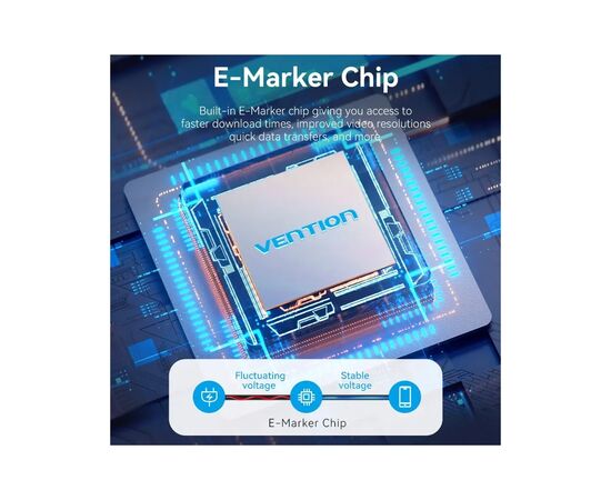 Дата кабель USB-C to USB-C 1.0m USB4.0 240W (50V/5A) 8K60Hz Thunderbolt 4 Gray Aluminum Alloy Vention (TAVHF), изображение 5 Дата кабель USB-C to USB-C 1.0m USB4.0 240W (50V/5A) 8K60Hz Thunderbolt 4 Gray Aluminum Alloy Vention (TAVHF), изображение 5