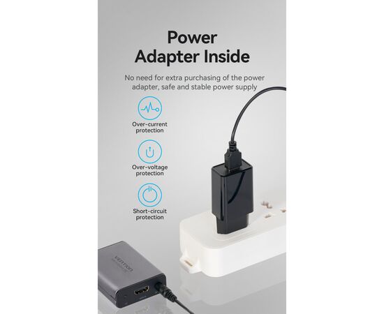 Адаптер HDMI via UTP up to 60m w/Power adapter(RX/TX) V1.4 1080p 60Hz 3D DD7.1 Vention (AKGH0-EU), изображение 11 Адаптер HDMI via UTP up to 60m w/Power adapter(RX/TX) V1.4 1080p 60Hz 3D DD7.1 Vention (AKGH0-EU), изображение 11