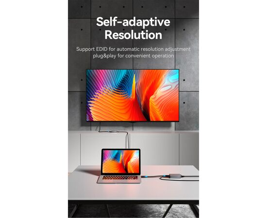 Адаптер HDMI via UTP up to 60m w/Power adapter(RX/TX) V1.4 1080p 60Hz 3D DD7.1 Vention (AKGH0-EU), изображение 4 Адаптер HDMI via UTP up to 60m w/Power adapter(RX/TX) V1.4 1080p 60Hz 3D DD7.1 Vention (AKGH0-EU), изображение 4
