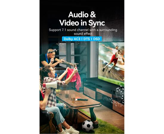 Адаптер HDMI via UTP up to 60m w/Power adapter(RX/TX) V1.4 1080p 60Hz 3D DD7.1 Vention (AKGH0-EU), изображение 6 Адаптер HDMI via UTP up to 60m w/Power adapter(RX/TX) V1.4 1080p 60Hz 3D DD7.1 Vention (AKGH0-EU), изображение 6
