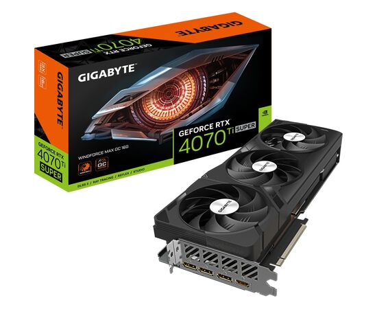 Видеокарта GIGABYTE GeForce RTX4070Ti SUPER 16Gb WINDFORCE MAX OC (GV-N407TSWF3MAX OC-16GD), изображение 8 Видеокарта GIGABYTE GeForce RTX4070Ti SUPER 16Gb WINDFORCE MAX OC (GV-N407TSWF3MAX OC-16GD), изображение 8