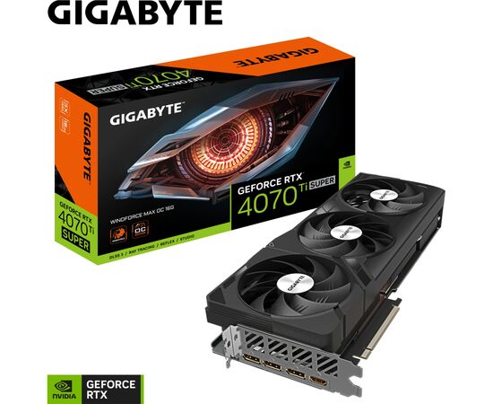 Видеокарта GIGABYTE GeForce RTX4070Ti SUPER 16Gb WINDFORCE MAX OC (GV-N407TSWF3MAX OC-16GD), изображение 9 Видеокарта GIGABYTE GeForce RTX4070Ti SUPER 16Gb WINDFORCE MAX OC (GV-N407TSWF3MAX OC-16GD), изображение 9