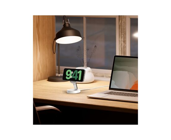 Зарядное устройство Belkin 15W Magnetic Stand Qi2 white (WIA008BTWH), изображение 10 Зарядное устройство Belkin 15W Magnetic Stand Qi2 white (WIA008BTWH), изображение 10