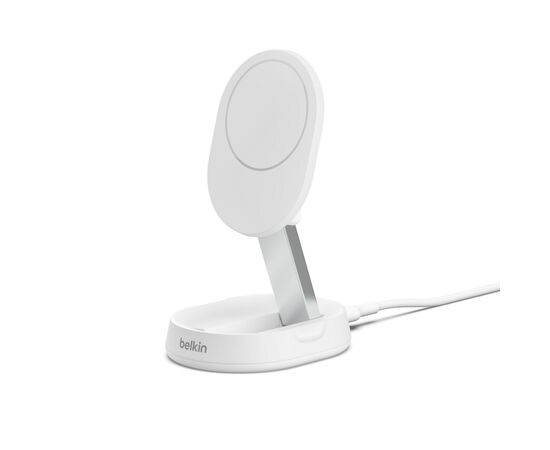 Зарядное устройство Belkin 15W Magnetic Stand Qi2 white (WIA008BTWH), изображение 2 Зарядное устройство Belkin 15W Magnetic Stand Qi2 white (WIA008BTWH), изображение 2