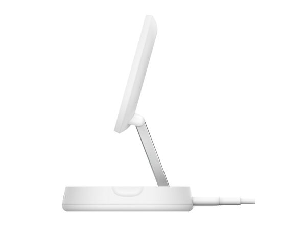 Зарядное устройство Belkin 15W Magnetic Stand Qi2 white (WIA008BTWH), изображение 5 Зарядное устройство Belkin 15W Magnetic Stand Qi2 white (WIA008BTWH), изображение 5