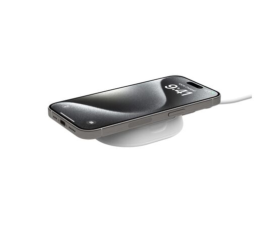 Зарядное устройство Belkin 15W Magnetic Stand Qi2 white (WIA008BTWH), изображение 7 Зарядное устройство Belkin 15W Magnetic Stand Qi2 white (WIA008BTWH), изображение 7
