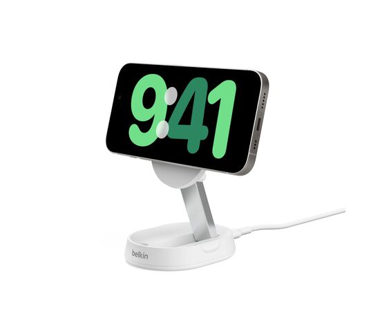 Зарядное устройство Belkin 15W Magnetic Stand Qi2 white (WIA008BTWH), изображение 8 Зарядное устройство Belkin 15W Magnetic Stand Qi2 white (WIA008BTWH), изображение 8