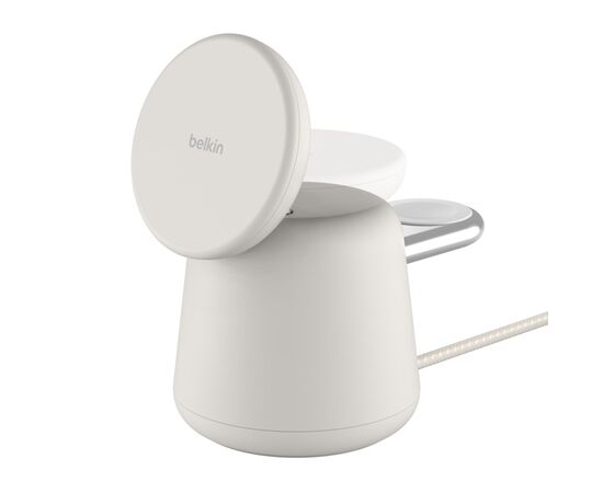 Зарядное устройство Belkin 2in1 MagSafe iPhone/Watch/AirPods Sand Mass (WIZ020VFH37), изображение 6 Зарядное устройство Belkin 2in1 MagSafe iPhone/Watch/AirPods Sand Mass (WIZ020VFH37), изображение 6