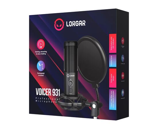 Микрофон Lorgar Voicer 931 (LRG-CMT931), изображение 12 Микрофон Lorgar Voicer 931 (LRG-CMT931), изображение 12