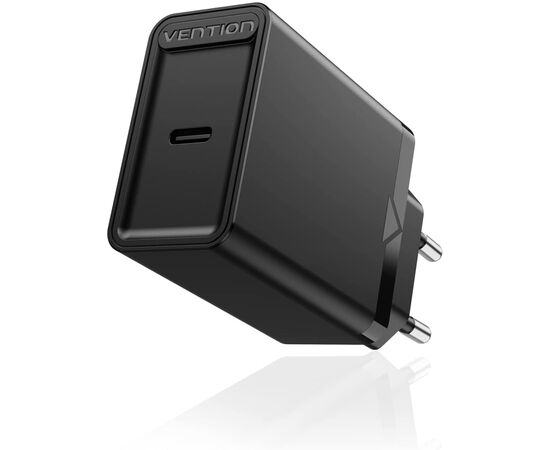 Зарядное устройство Vention 1xUSB 20W (USB-С) PD black (FADB0-EU), изображение 3 Зарядное устройство Vention 1xUSB 20W (USB-С) PD black (FADB0-EU), изображение 3