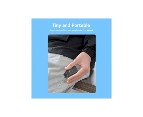 Зарядное устройство Vention 2xUSB 38W (USB-C+USB-A) PD+QC3.0 black (FBIB0-EU), изображение 9 Зарядное устройство Vention 2xUSB 38W (USB-C+USB-A) PD+QC3.0 black (FBIB0-EU), изображение 9