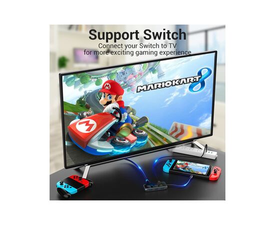 Концентратор Vention USB 3.1 Type-C to HDMI 4K60Hz/USB 3.0х3/RJ45/PD 87W 6-in-1 Mirrored Surface (TFFHB), изображение 4 Концентратор Vention USB 3.1 Type-C to HDMI 4K60Hz/USB 3.0х3/RJ45/PD 87W 6-in-1 Mirrored Surface (TFFHB), изображение 4