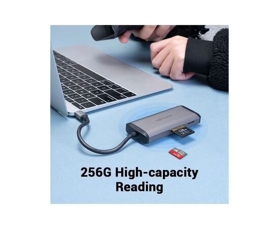 Концентратор Vention USB 3.1 Type-C to 3хUSB 3.0/TF/SD/PD 87W 6-in-1 (TGRHB), изображение 8 Концентратор Vention USB 3.1 Type-C to 3хUSB 3.0/TF/SD/PD 87W 6-in-1 (TGRHB), изображение 8