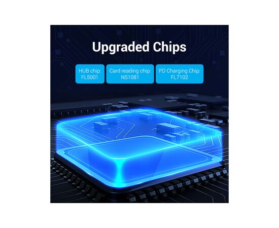 Концентратор Vention USB 3.1 Type-C to 3хUSB 3.0/TF/SD/PD 87W 6-in-1 (TGRHB), изображение 9 Концентратор Vention USB 3.1 Type-C to 3хUSB 3.0/TF/SD/PD 87W 6-in-1 (TGRHB), изображение 9