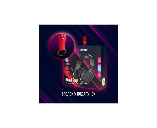 Наушники Lorgar Kaya 360 USB Black (LRG-GHS360), изображение 12 Наушники Lorgar Kaya 360 USB Black (LRG-GHS360), изображение 12
