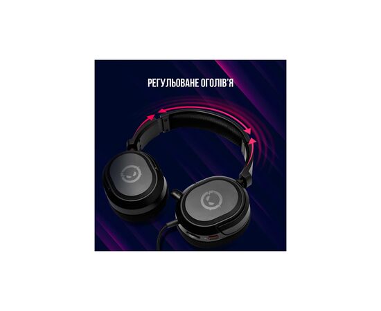 Наушники Lorgar Kaya 360 USB Black (LRG-GHS360), изображение 7 Наушники Lorgar Kaya 360 USB Black (LRG-GHS360), изображение 7