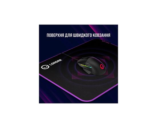 Коврик для мышки Lorgar Main 313 Black/Purple (LRG-GMP313), изображение 7
