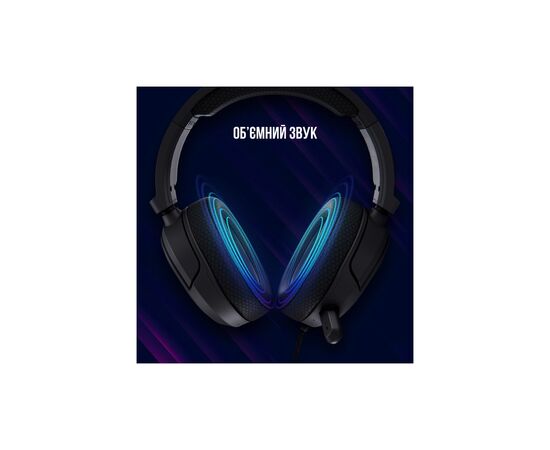 Навушники Lorgar Kaya 460 Gaming RGB USB Black (LRG-GHS460), зображення 7 Навушники Lorgar Kaya 460 Gaming RGB USB Black (LRG-GHS460), зображення 7