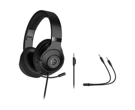 Наушники Lorgar Noah 101 Gaming 3.5 мм Black (LRG-GHS101B), изображение 5 Наушники Lorgar Noah 101 Gaming 3.5 мм Black (LRG-GHS101B), изображение 5