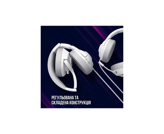 Наушники Lorgar Noah 101 Gaming 3.5 мм White (LRG-GHS101W), изображение 6 Наушники Lorgar Noah 101 Gaming 3.5 мм White (LRG-GHS101W), изображение 6