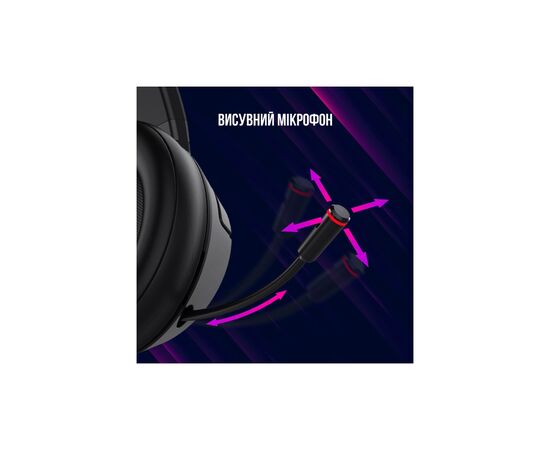 Навушники Lorgar Noah 500 Wireless Gaming Black (LRG-GHS500), зображення 6 Навушники Lorgar Noah 500 Wireless Gaming Black (LRG-GHS500), зображення 6