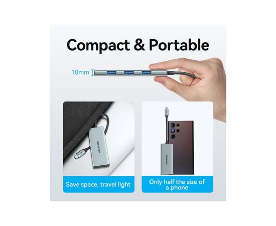 Концентратор Vention USB 3.1 Type-C to HDMI/USB 3.0x3/SD/TF/PD 100W 7-in-1 (TOPHB), изображение 4 Концентратор Vention USB 3.1 Type-C to HDMI/USB 3.0x3/SD/TF/PD 100W 7-in-1 (TOPHB), изображение 4
