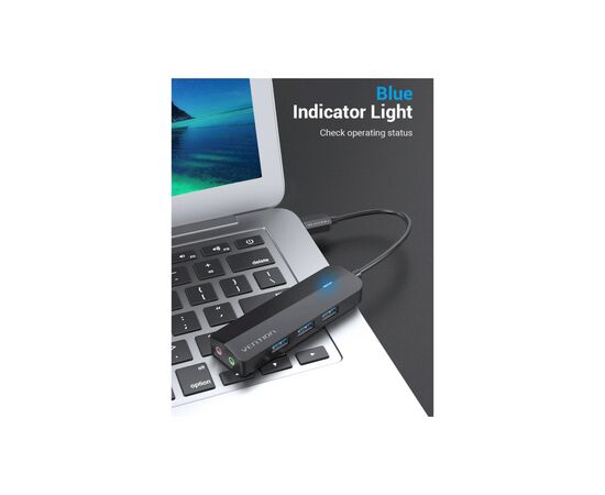 Концентратор Vention USB 3.0 to 3хUSB 3.0/2хTRS Audio/USB Micro 1.0m (CHIBF), изображение 11 Концентратор Vention USB 3.0 to 3хUSB 3.0/2хTRS Audio/USB Micro 1.0m (CHIBF), изображение 11