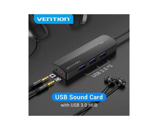 Концентратор Vention USB 3.0 to 3хUSB 3.0/2хTRS Audio/USB Micro 1.0m (CHIBF), изображение 2 Концентратор Vention USB 3.0 to 3хUSB 3.0/2хTRS Audio/USB Micro 1.0m (CHIBF), изображение 2