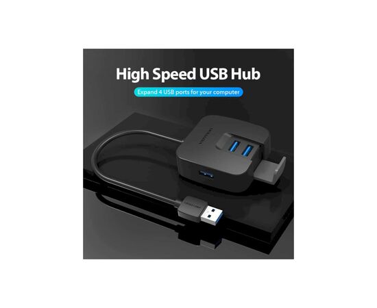 Концентратор Vention USB 3.0 to 4хUSB 3.0 Black 1.0m (CHBBF), изображение 2 Концентратор Vention USB 3.0 to 4хUSB 3.0 Black 1.0m (CHBBF), изображение 2