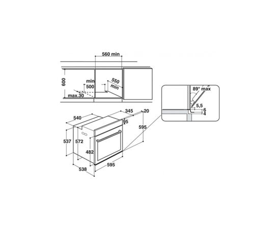 Духовой шкаф Whirlpool W7OM44S1C, изображение 8 Духовой шкаф Whirlpool W7OM44S1C, изображение 8