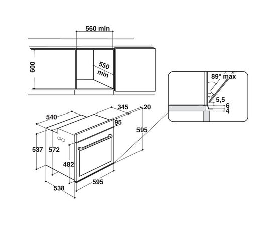 Духовой шкаф Whirlpool W7OM44S1PBL, изображение 7 Духовой шкаф Whirlpool W7OM44S1PBL, изображение 7