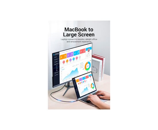 Кабель мультимедийный USB-C 3.1 to DisplayPort M 1.5m v.1.2 4K60Hz Aluminum Alloy black Vention (CGZBG), изображение 5 Кабель мультимедийный USB-C 3.1 to DisplayPort M 1.5m v.1.2 4K60Hz Aluminum Alloy black Vention (CGZBG), изображение 5