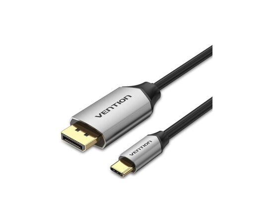 Кабель мультимедийный USB-C 3.1 to DisplayPort M 1.5m v.1.2 4K60Hz Aluminum Alloy black Vention (CGZBG)