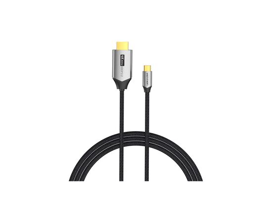 Кабель мультимедийный USB-C 3.1 to HDMI 1.5m 4K 60 Гц Thunderbolt 3 HDCP2.2 PVC Black Vention (CRBBG), изображение 2