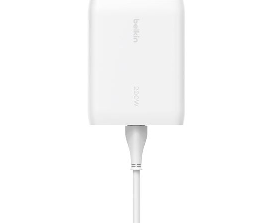 Зарядное устройство Belkin 4хUSB-С GAN PD PPS 200W white (WCH015VFWH), изображение 4 Зарядное устройство Belkin 4хUSB-С GAN PD PPS 200W white (WCH015VFWH), изображение 4