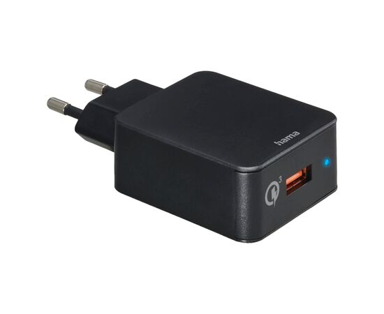 Зарядное устройство Hama USB-A QC 19W black (00201641), изображение 2 Зарядное устройство Hama USB-A QC 19W black (00201641), изображение 2